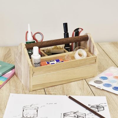 사용자 지정 주문 받아 들인 목재 드라워 조직기 공예 도구 저장 상자 소나무 나무 / 대나무