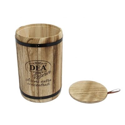 18x18x27cm 맞춤 로고 목재 배럴 포장 수작업 빈티지 스타일 큰 파울루니아