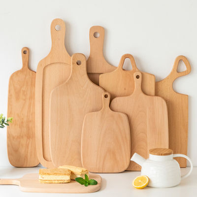 미니 아카시아 나무 절단 보드 원형 음식 나무 디자인과 칼 홀더