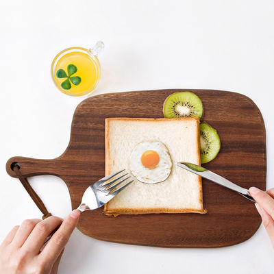 재활용 된 로고 브랜드 아카시아 목재 날개 세 가지 목적의 절단 보드 트리오