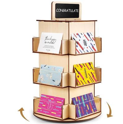 나무 유리 재료 작은 블랙보드 사용자 정의 크기와 함께 나무 우편 카드 표시 랙