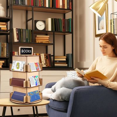 나무 유리 재료 작은 블랙보드 사용자 정의 크기와 함께 나무 우편 카드 표시 랙