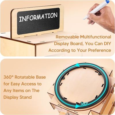 나무 유리 재료 작은 블랙보드 사용자 정의 크기와 함께 나무 우편 카드 표시 랙