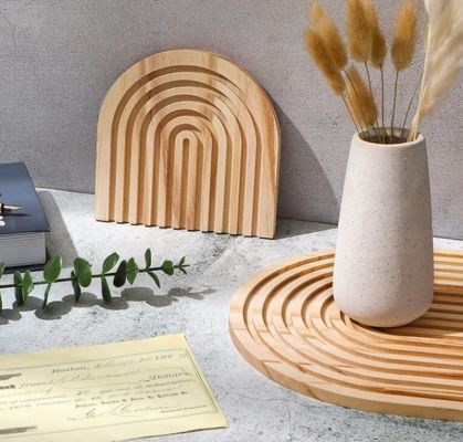 맞춤형 로고 가정용 부엌 장식용 무지개 모양의 나무 절단판