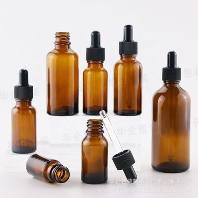 5ml 10ml 15ml 20ml 30ml 50ml 100ml 앰버 글래스 드롭퍼 병