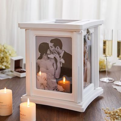 웨딩 리셉션 유칼립투스 DIY 봉투 나무 상자 잠금 샘플 무료