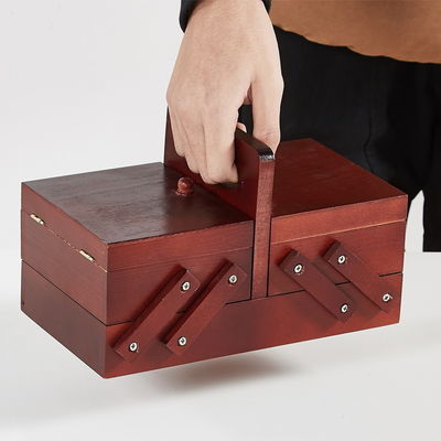 지원하지 않는 방 공간 선택 조직 저장용 목재 꿰매기 상자