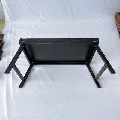 실크 스크린 인쇄 자연 아침 식사 접이 가능한 다리로 된 목재 침대 트레이 부엌 서비스