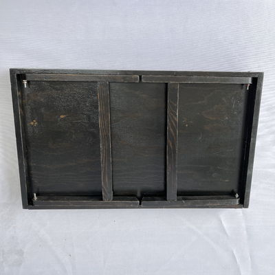 실크 스크린 인쇄 자연 아침 식사 접이 가능한 다리로 된 목재 침대 트레이 부엌 서비스