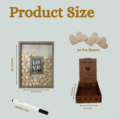 나무와 유리 로맨틱 웨딩 장식 커스텀 드롭 톱 프레임