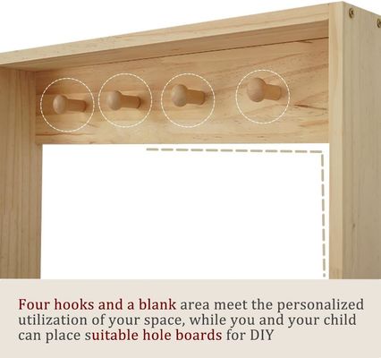 공간 절약 벽 장착 어린이 장난감 및 책을위한 선반 나무 욕실 벽 캐비닛