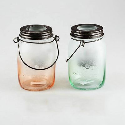 스타일리시하고 투명한 유리 저장 용기, 컬러 플라스틱 덮개 100% 식품 안전