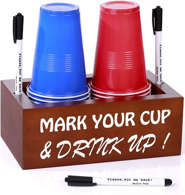 럭틱 파티 용품 분배를위한 두 배 백나무 솔로 일회용 컵 홀더