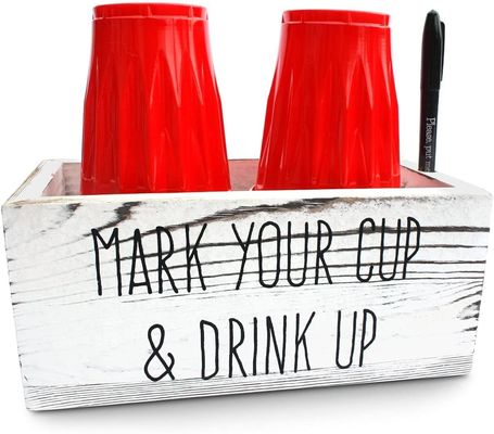 럭틱 파티 용품 분배를위한 두 배 백나무 솔로 일회용 컵 홀더