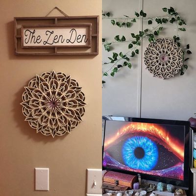 장식용 수공예 6층 화려한 매달림 장식 보호 벽화 예술 장식 나무 만다라