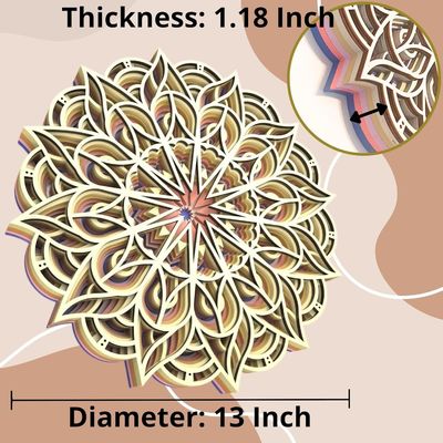 장식용 수공예 6층 화려한 매달림 장식 보호 벽화 예술 장식 나무 만다라