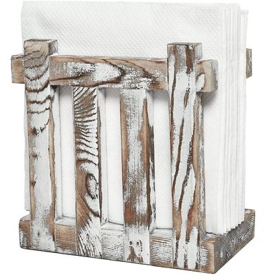 럭틱 스타일의 목재 냅킨 홀더 테이블 레스토랑 선물 주문형 태워온 시즌