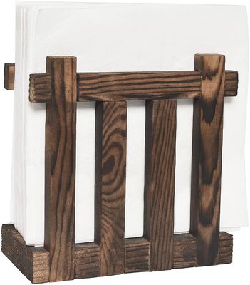 럭틱 스타일의 목재 냅킨 홀더 테이블 레스토랑 선물 주문형 태워온 시즌