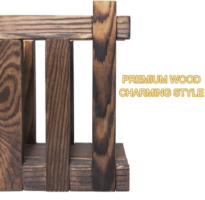 럭틱 스타일의 목재 냅킨 홀더 테이블 레스토랑 선물 주문형 태워온 시즌