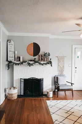 현대 농장 디자인 스타일 실내 공간의 빈티지 가정 장식용 목조 벽화