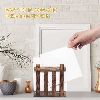 럭틱 스타일의 목재 냅킨 홀더 테이블 레스토랑 선물 주문형 태워온 시즌