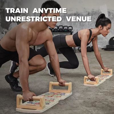 커스텀 사이즈 전문 강도 훈련을 위해 목재 접이식 푸시업 손잡이