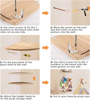 유아용 장난감 보관실 목재 모서리 포장 동물 보관실