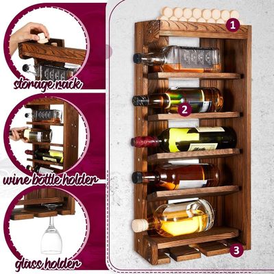 현대적이고 치크한 와인 디스플레이 저장 랙