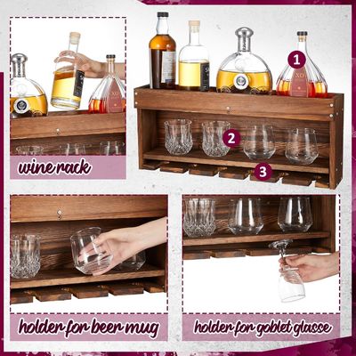현대적이고 치크한 와인 디스플레이 저장 랙