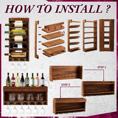 현대적이고 치크한 와인 디스플레이 저장 랙