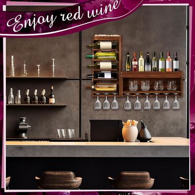 현대적이고 치크한 와인 디스플레이 저장 랙