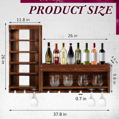 현대적이고 치크한 와인 디스플레이 저장 랙