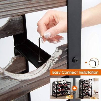 기능성 디자인 술 병용 다기능 목화 와인 랙 카운터 톱