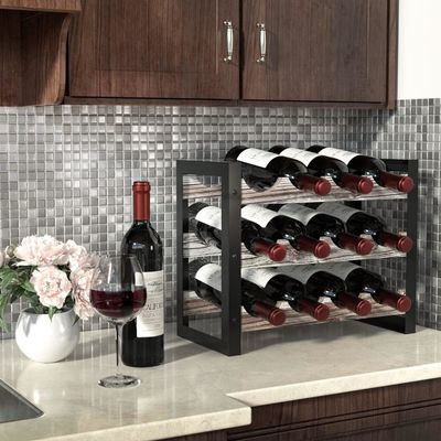 기능성 디자인 술 병용 다기능 목화 와인 랙 카운터 톱