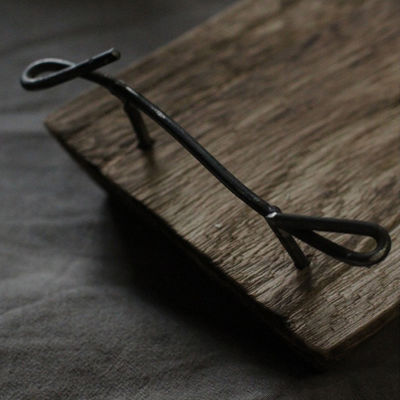 금속 손잡이가 있는 자연 목재 서비스 트레이 OEM ODM 허용