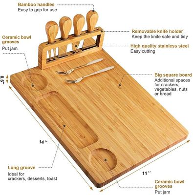 스테인레스 스틸 치즈 칼 바암푸스 치즈 보드 세트