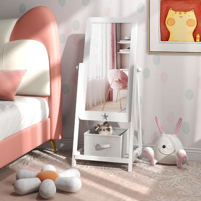 360도 회전 가능한 직사각형 디자인으로 독립된 전체 길이의 드레싱 미러