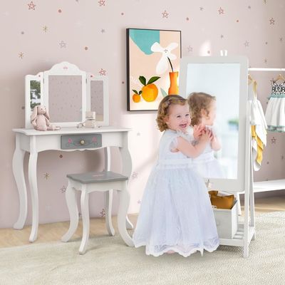 360도 회전 가능한 직사각형 디자인으로 독립된 전체 길이의 드레싱 미러