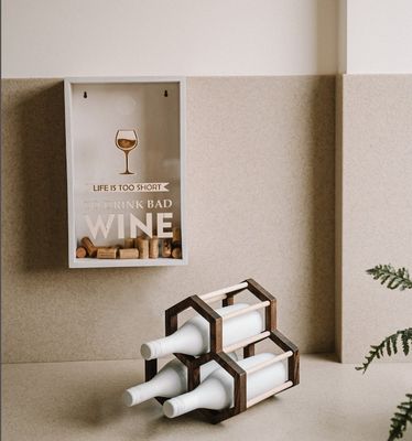 기능 절약 공간 202404 목재 꿀집 와인 홀더 서 있는 와인 병 랙