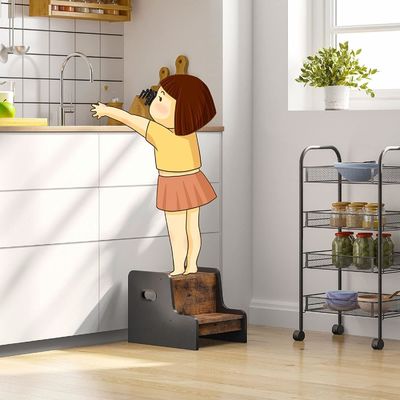 사용자 지정 로고 촌색 갈색 두 단계 손잡이 가구와 함께 유아 의자