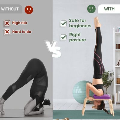 메일 포장 Y 목재 요가 헤드 스탠드 벤치 요가 운동의 핵심 강화