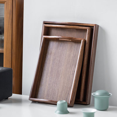 사용자 지정 로고 허용 수작업 끝 너트 나무 서비스 트레이 손잡이