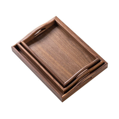 사용자 지정 로고 허용 수작업 끝 너트 나무 서비스 트레이 손잡이