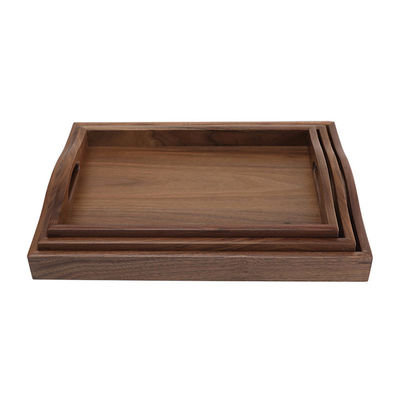 사용자 지정 로고 허용 수작업 끝 너트 나무 서비스 트레이 손잡이