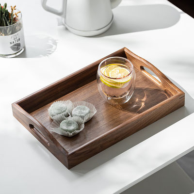 사용자 지정 로고 허용 수작업 끝 너트 나무 서비스 트레이 손잡이