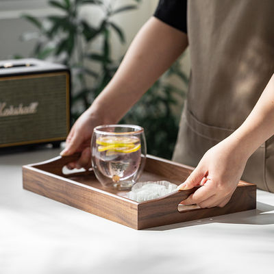 사용자 지정 로고 허용 수작업 끝 너트 나무 서비스 트레이 손잡이