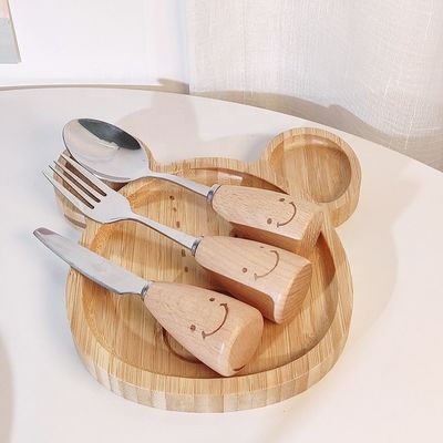 간단한 스타일 사용자 지정 로고 양치와?? 가 있는 배나무 베이비 플레이트 세트