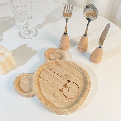 간단한 스타일 사용자 지정 로고 양치와?? 가 있는 배나무 베이비 플레이트 세트