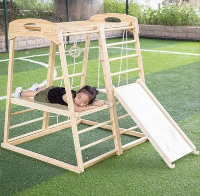 어린이 체조 목조 등산 프레임 등산 바위 네트워크 사다리 끌어올림 바 놀이 텐트 실내