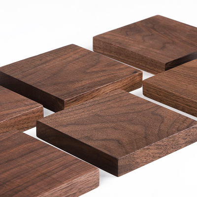 사용자 지정 로고 친환경 미니멀리즘 디자인 스타일을 위해 허용 할 수 있는 월넛 체리 나무 코스터